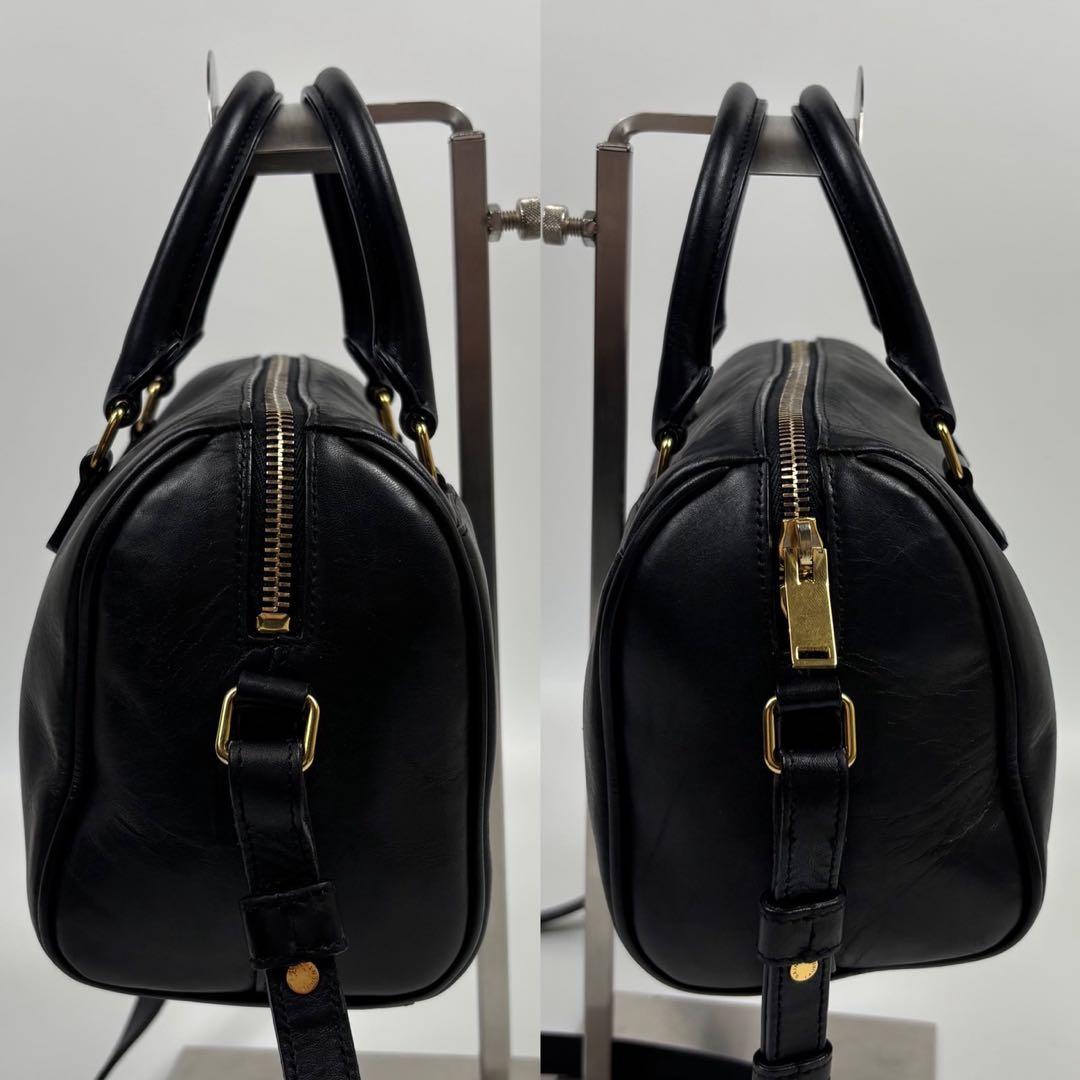 専用サンローラン ベイビーダッフル 2way ショルダーバッグ レザー 黒