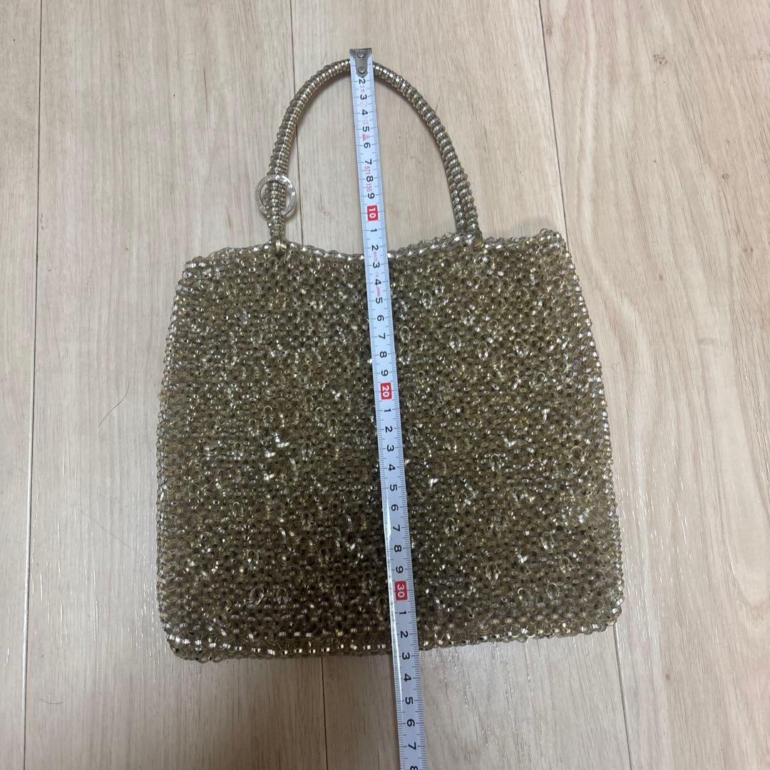 ANTEPRIMA ゴールド ワイヤーバック　トートバッグ　シャンパンゴールド