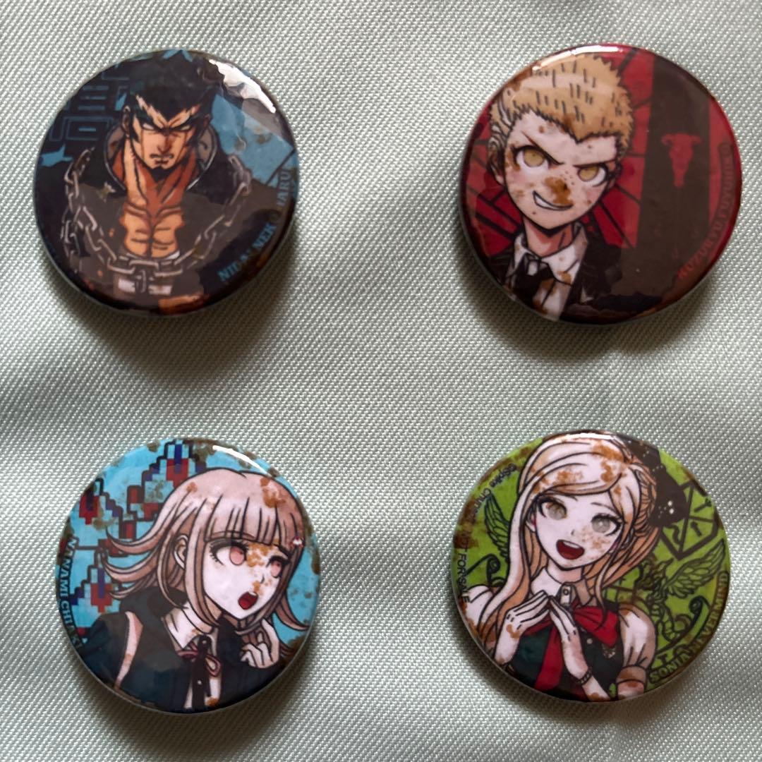 スーパーダンガンロンパ2 左右田和一カラオケの鉄人コラボ缶バッジ2点