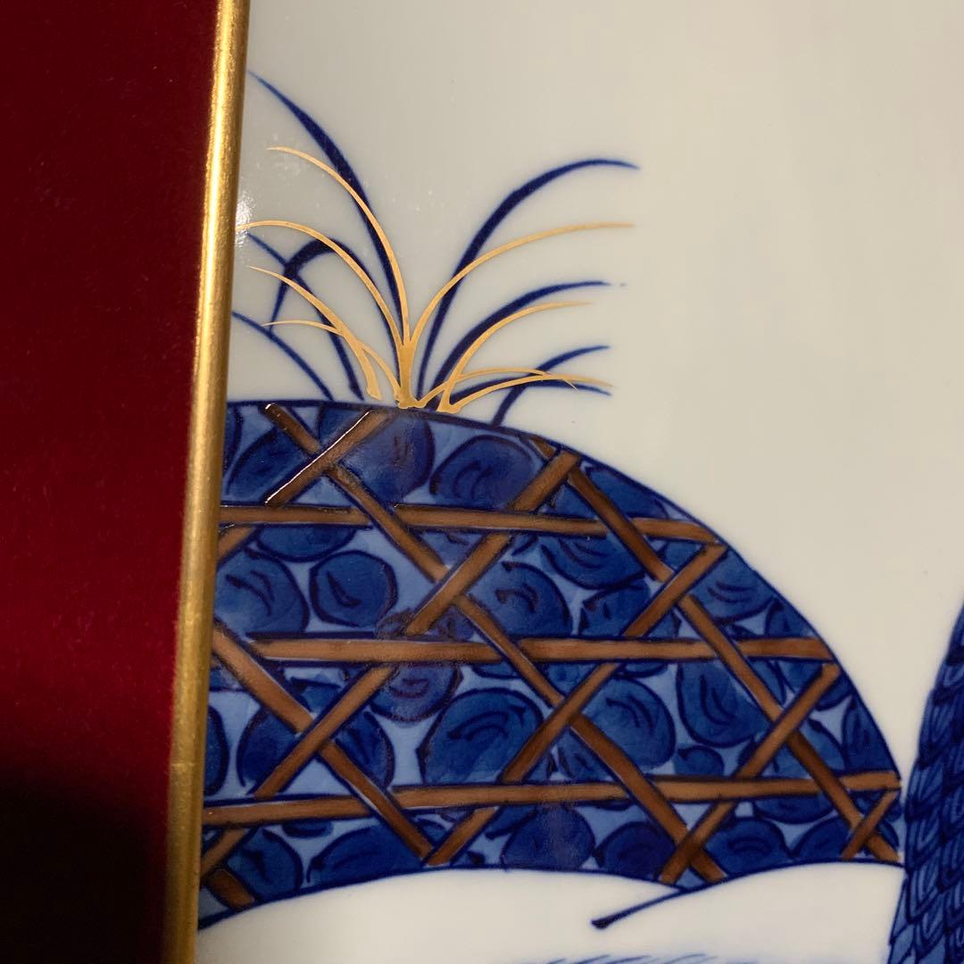 有田焼 源右衛門窯 陶額 陶板画 鶉 金彩染付 染錦粟に鶉絵 - メルカリ