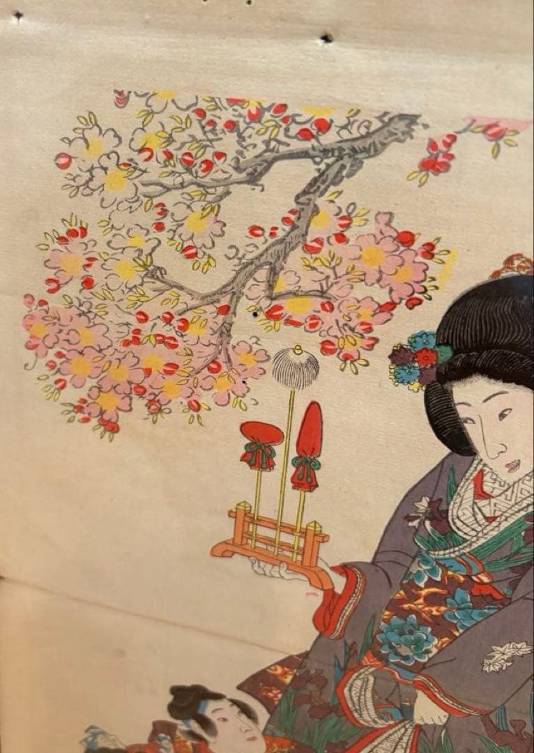 真作】浮世絵 女性と子供