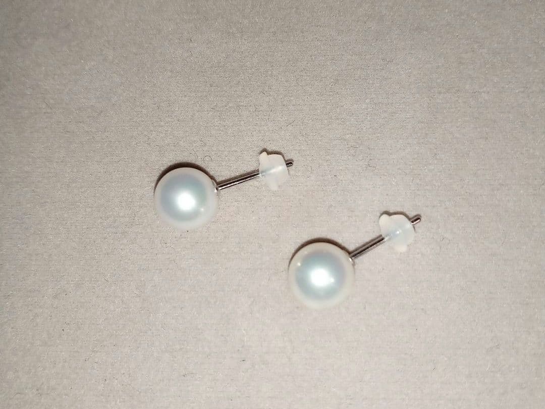 ★連休セール★真珠倶楽部 アコヤ パール ピアス K14WG 8.0〜8.5mm