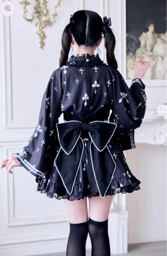 NoGenki 浴衣 ドレス 黒 セットアップ