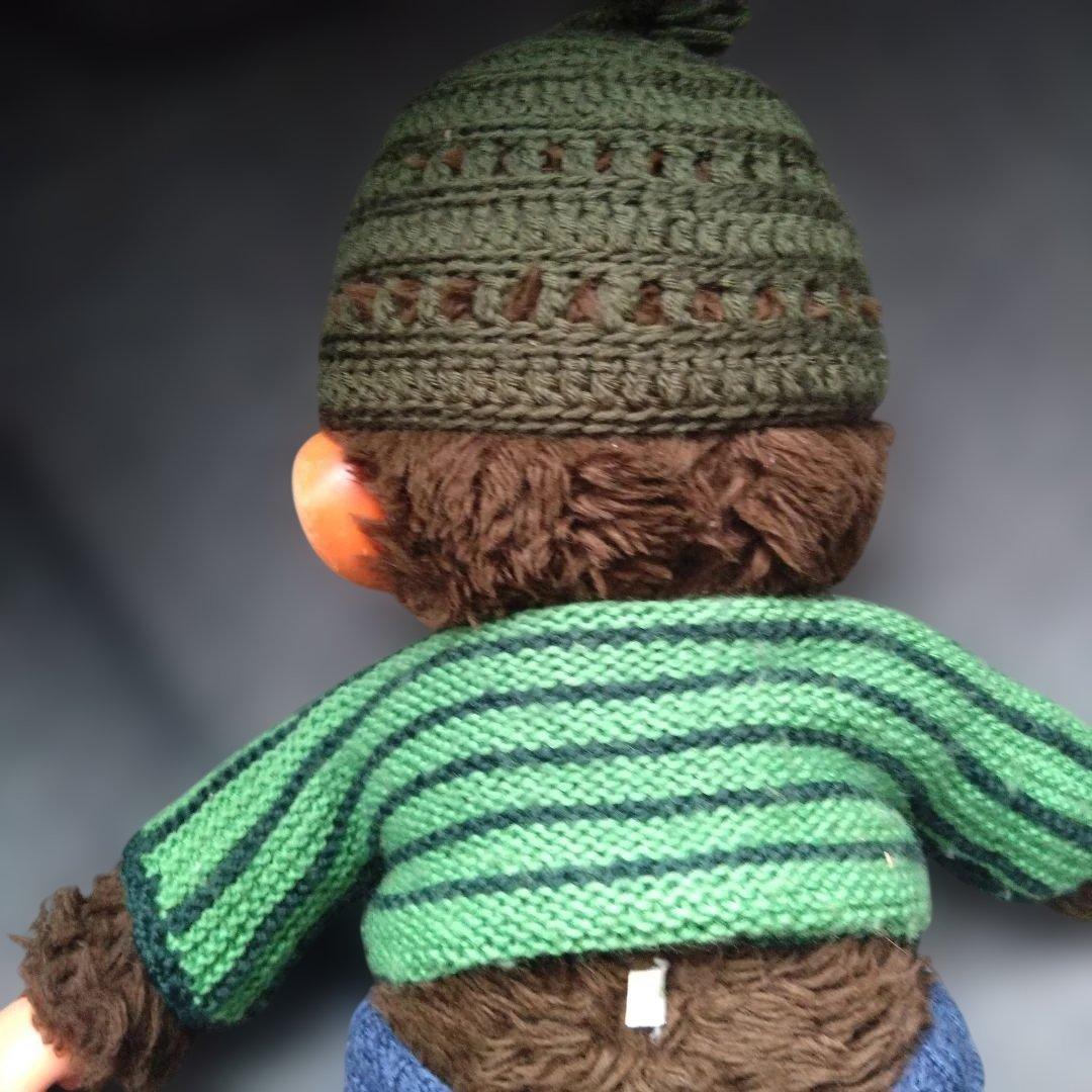 当時物昭和レトロセキグチ大きなモンチッチストライプセーターぬいぐるみ