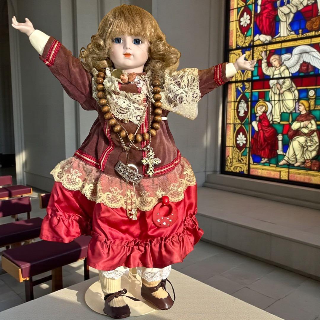 ☆市松人形 42cm☆ 古い市松人形 12号 42cm 昭和初期 色白細面