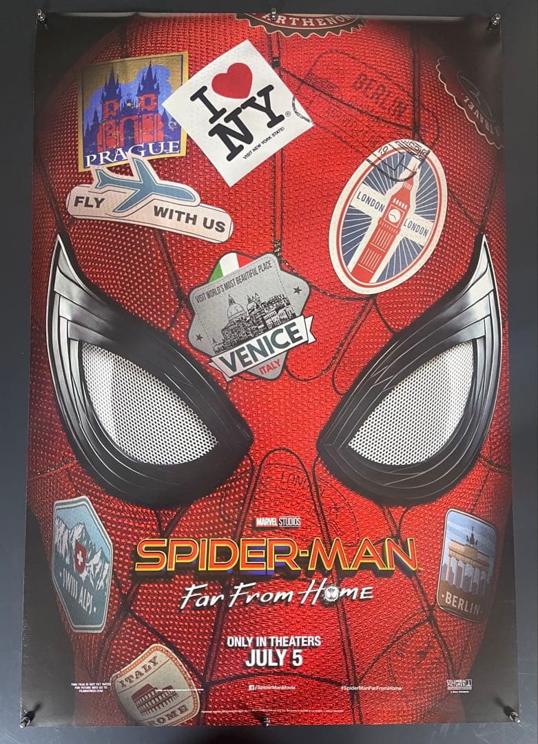 映画館用両面印刷ポスター:スパイダーマン ファーフロムホーム マーベル