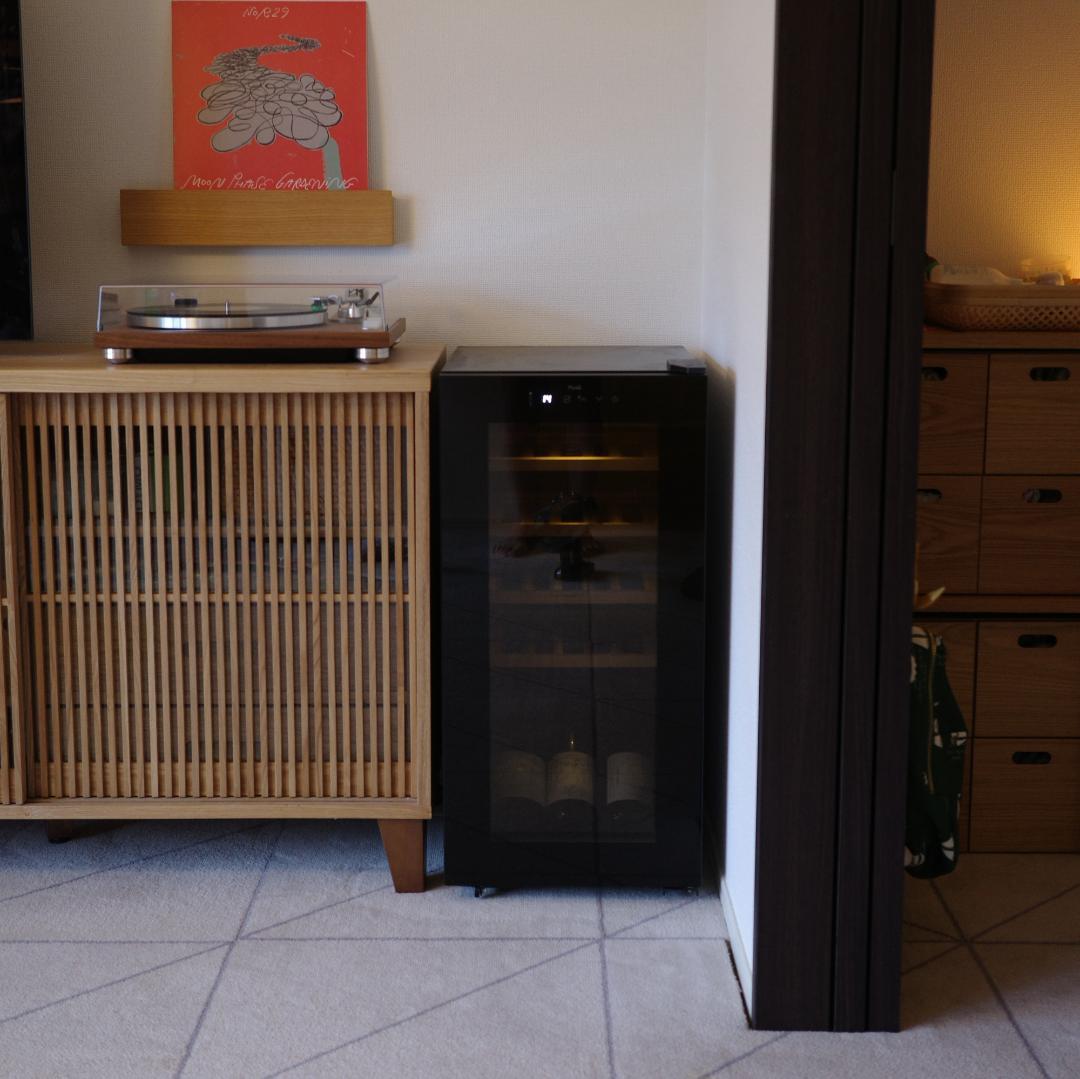 【美品】PlusQ ワインセラー 15本収納 コンプレッサー式 保温ヒーター付