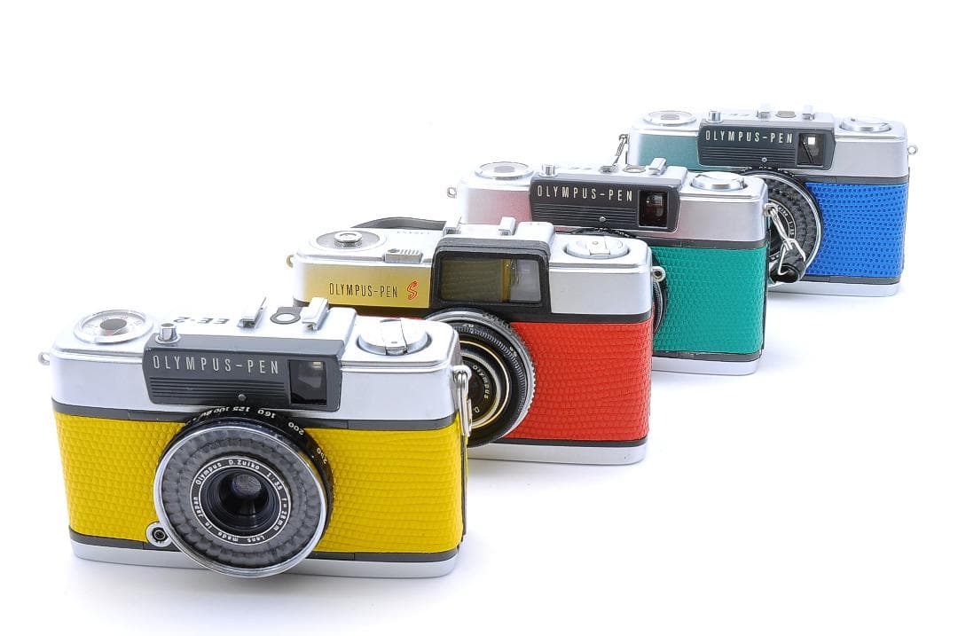 OLYMPUS PEN-2フィルムカメラ 赤青