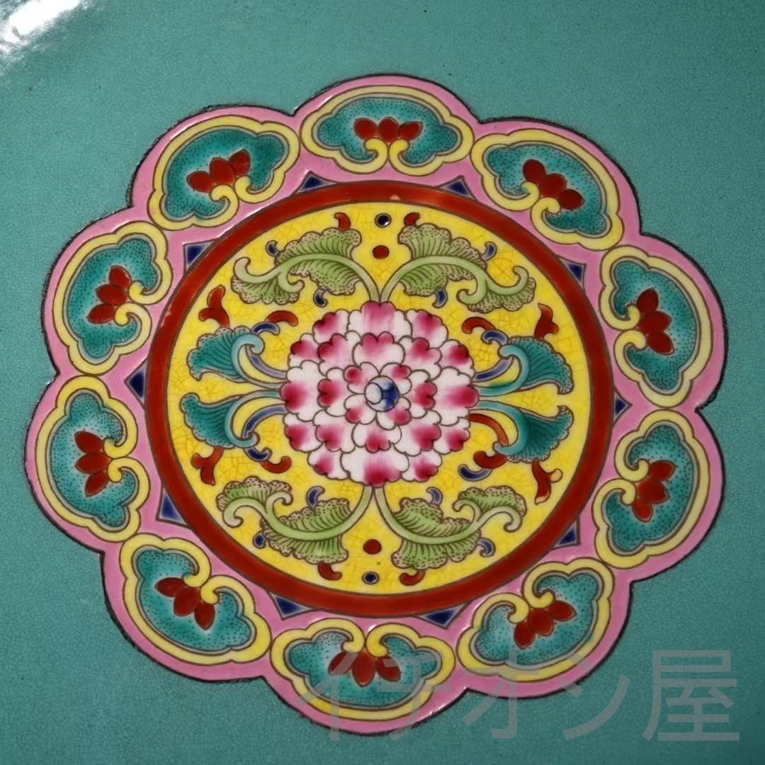 中国古美術 旧藏 清代風 珐琅彩 粉彩 花鳥瓷器 盤 碗