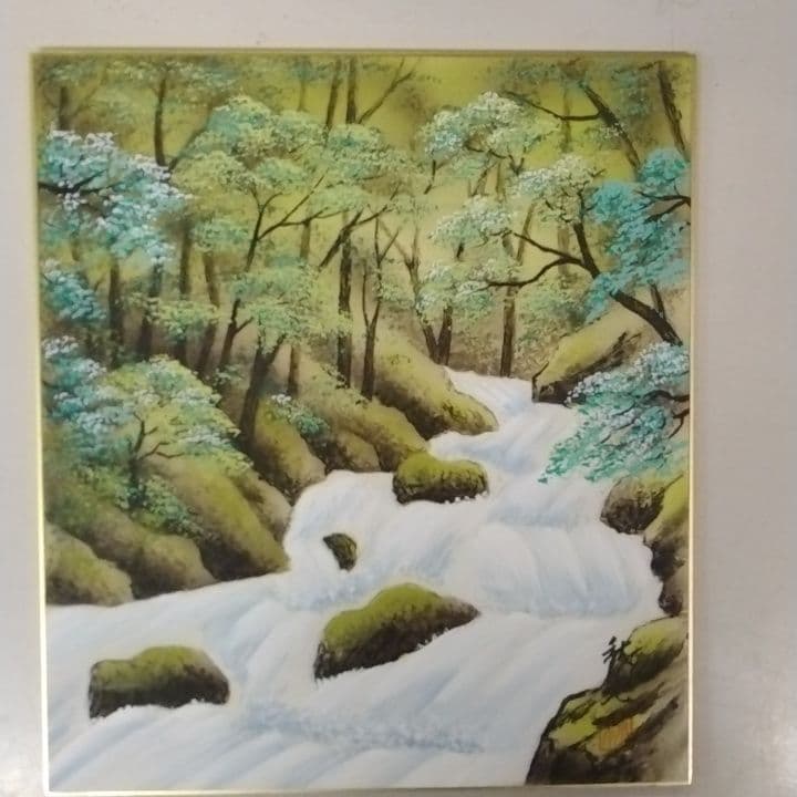 値引き中！十二ヶ月の風雅な手描き色紙　肉筆色紙季節の彩り二十四葉