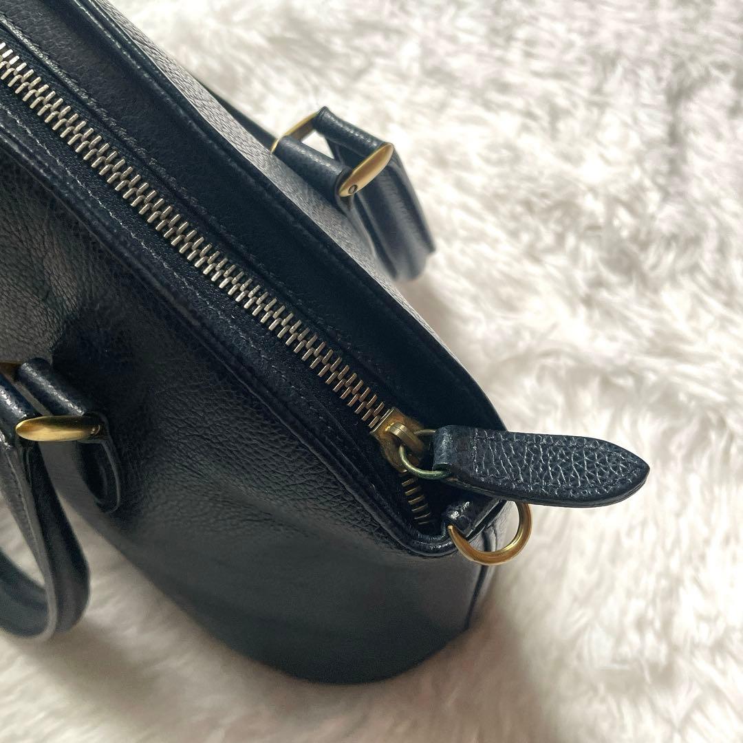 希少⭐︎OLD COACH マディソン イタリア製 ネイビー 2wayハンドバッグ