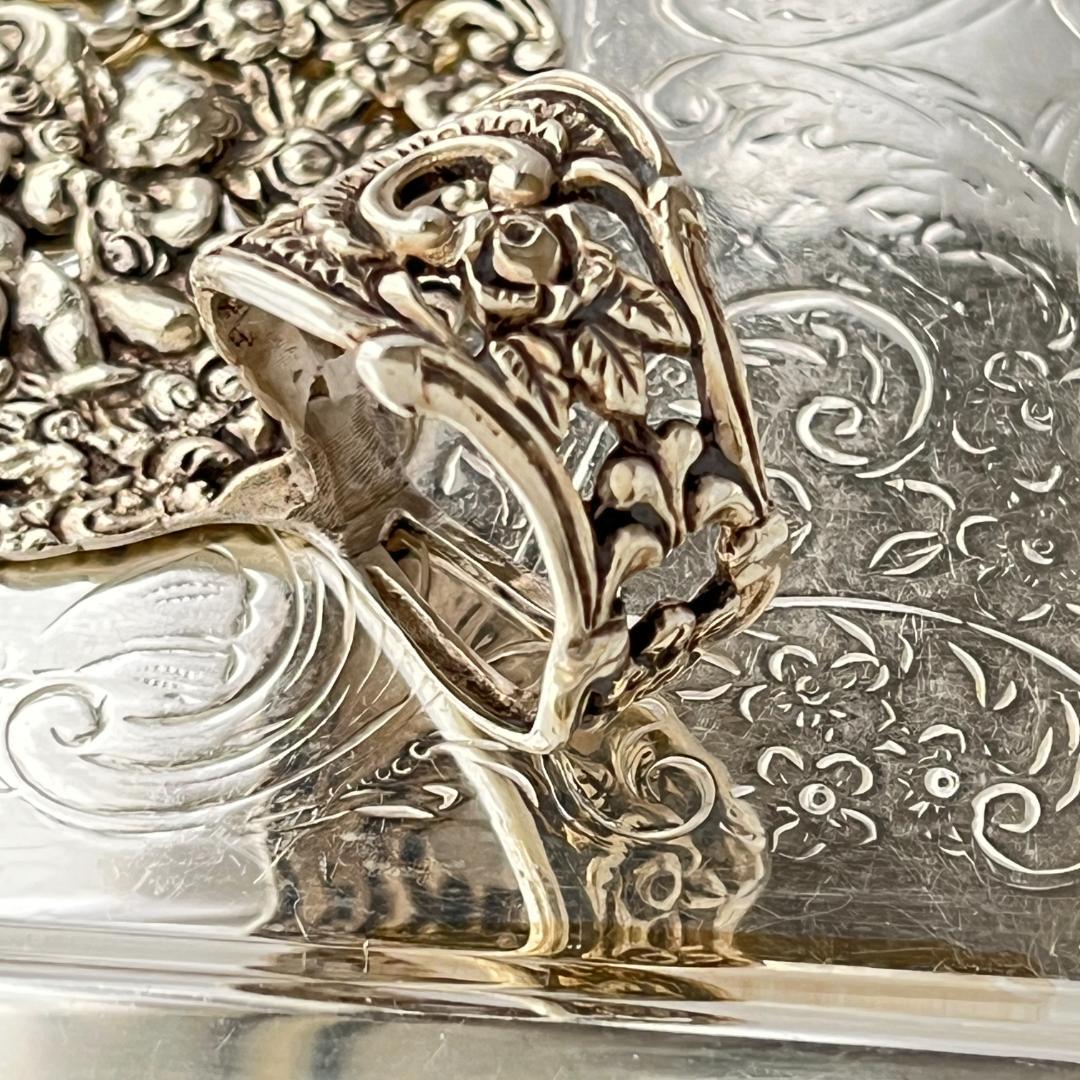 【 Bodemer】 薔薇と天童のケーキサーバー【純銀】11.5cm