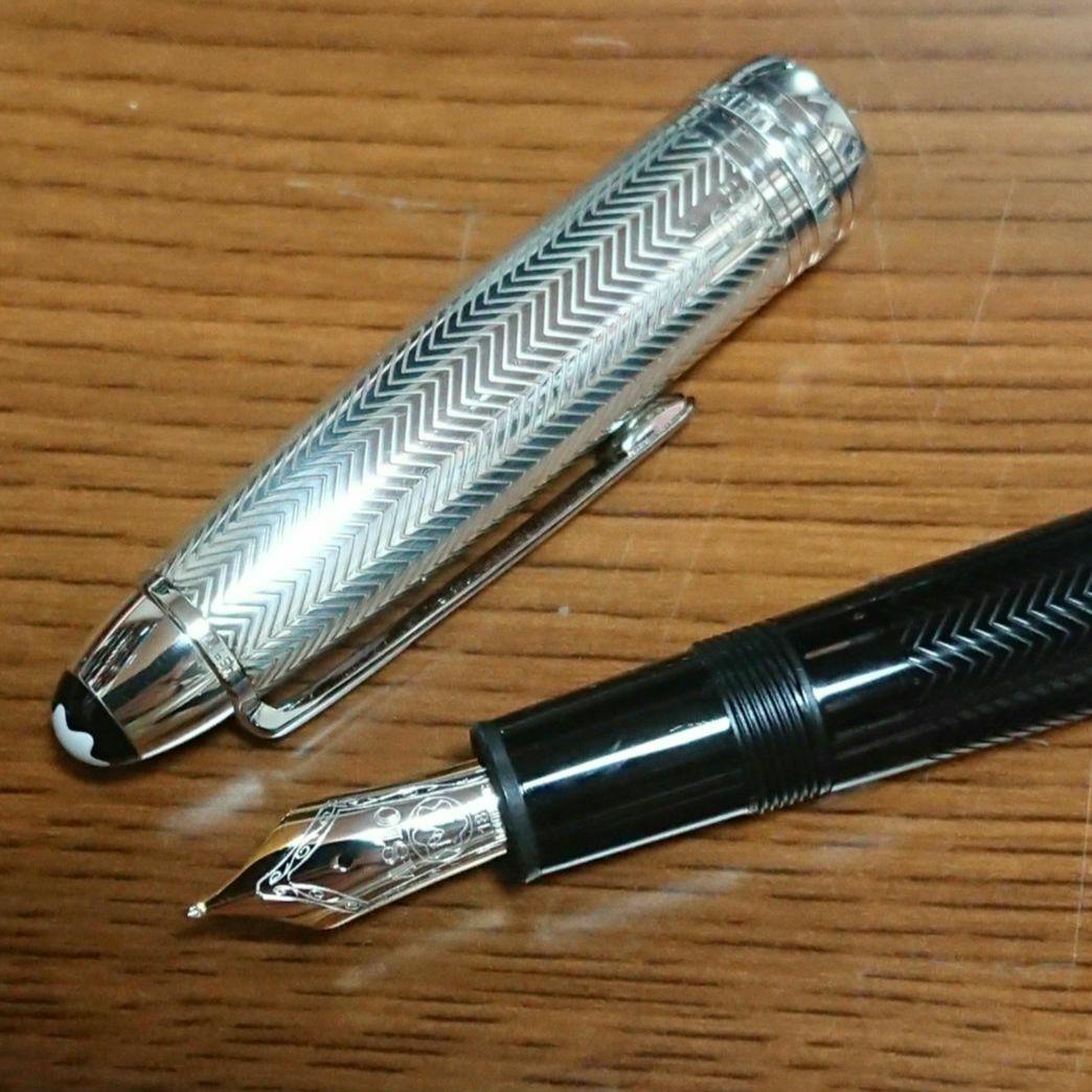 モンブラン 万年筆 ソリテール 146 ドゥエ シルバーバーリー