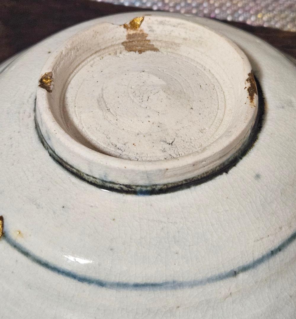 中国古美術　中国古陶磁器　南方系　 明代末期～清代初期　古染付　呉須皿　鳥の図皿