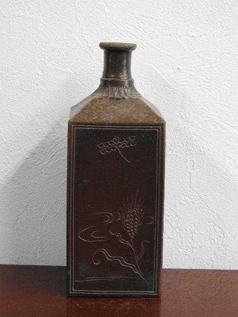 備前　角徳利　Ｍ540 備前 角徳利 M540 備前 角徳利 M540 古備前焼六角徳利 備前角徳利