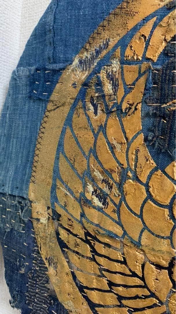 襤褸 アート 絵画 刺子 インディゴ 家紋 boro 刺し子 インディゴ ボロ