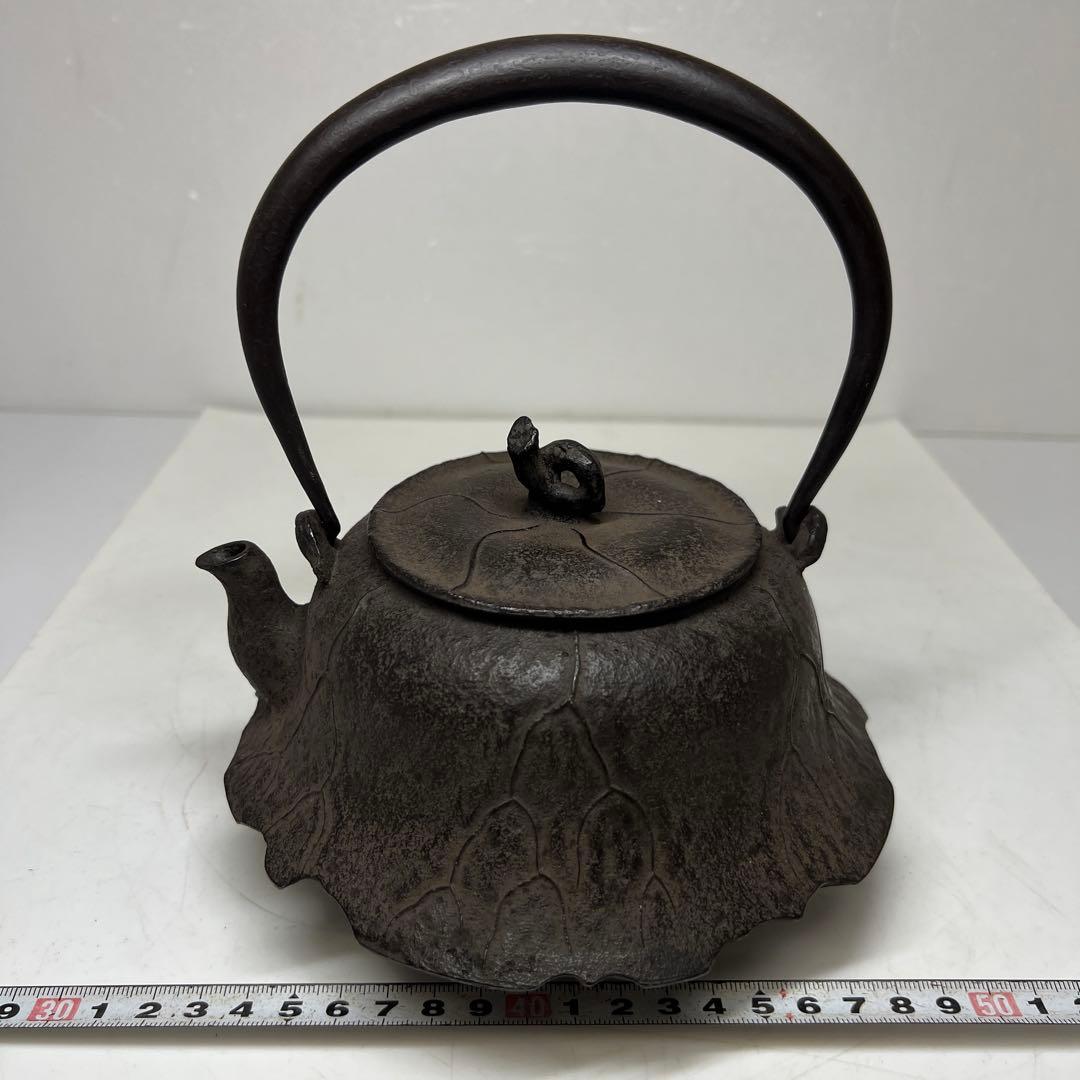 龍文堂造 鉄瓶 茶道具 煎茶道具 時代物よ(64)