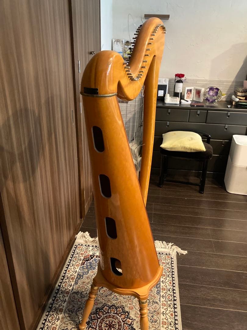アイリッシュハープ　AOYAMA HARP 　飴色　チューニングトレーナー