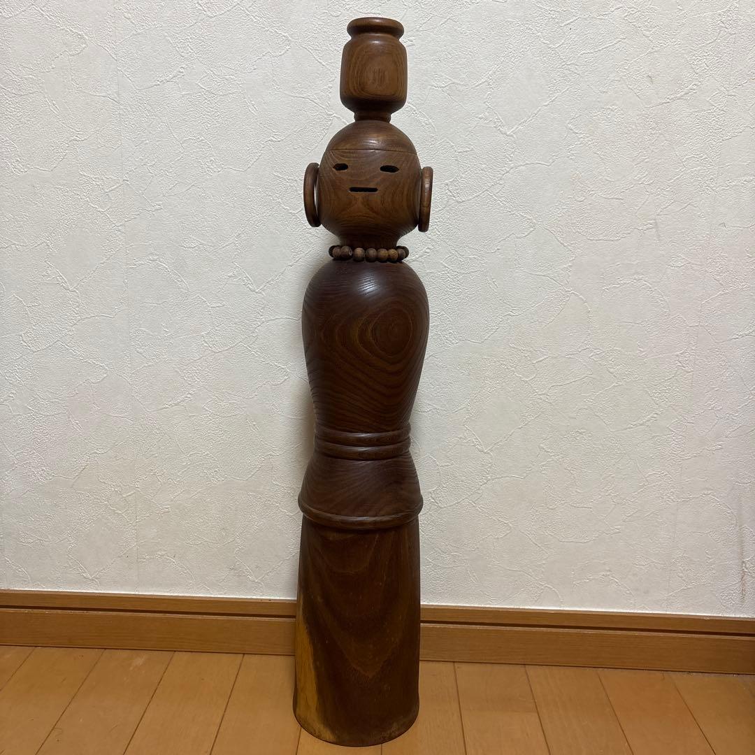創作こけし 栗林一雪作品 「壺を運ぶ女」KokeshiDoll 創作こけし栗林一雪