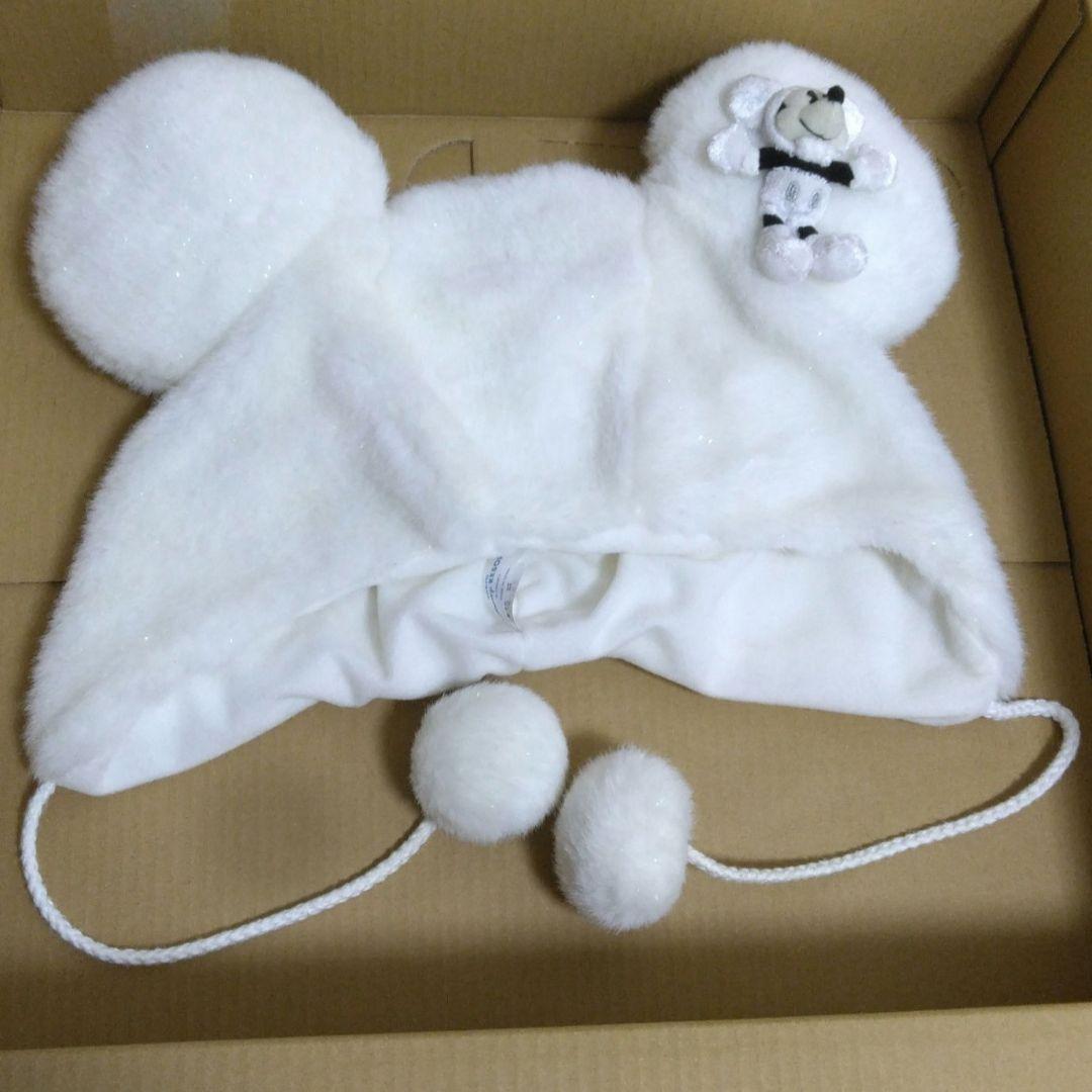 ディズニー　ミッキー　ファンキャップ　白　黒　セット　ペア　ぬいぐるみ　帽子