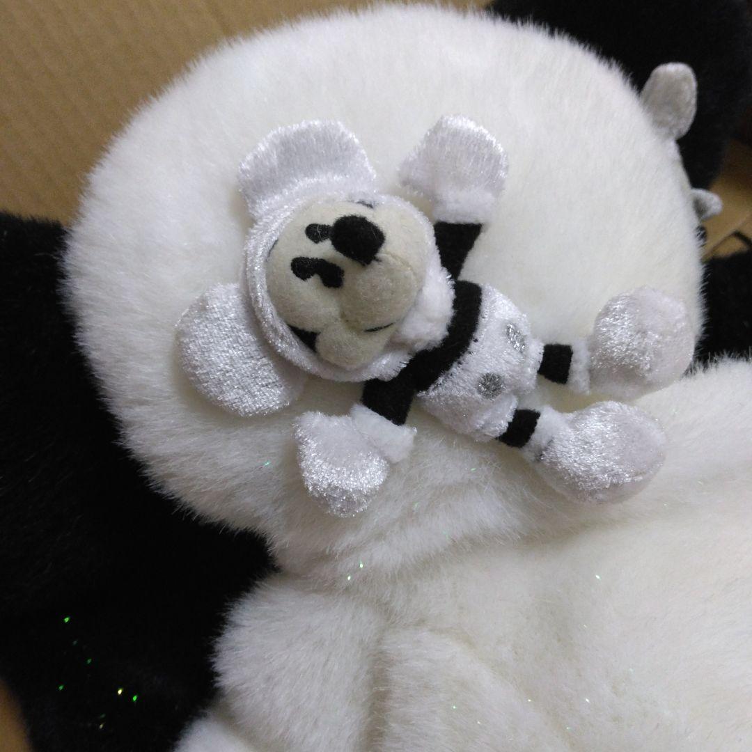 ディズニー　ミッキー　ファンキャップ　白　黒　セット　ペア　ぬいぐるみ　帽子