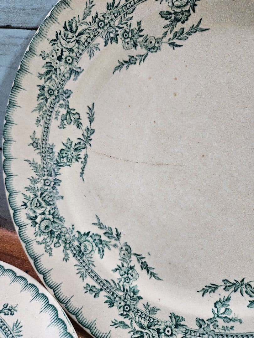 フランスアンティーク オナン窯 プレート 5枚セット COPPELIA 花柄