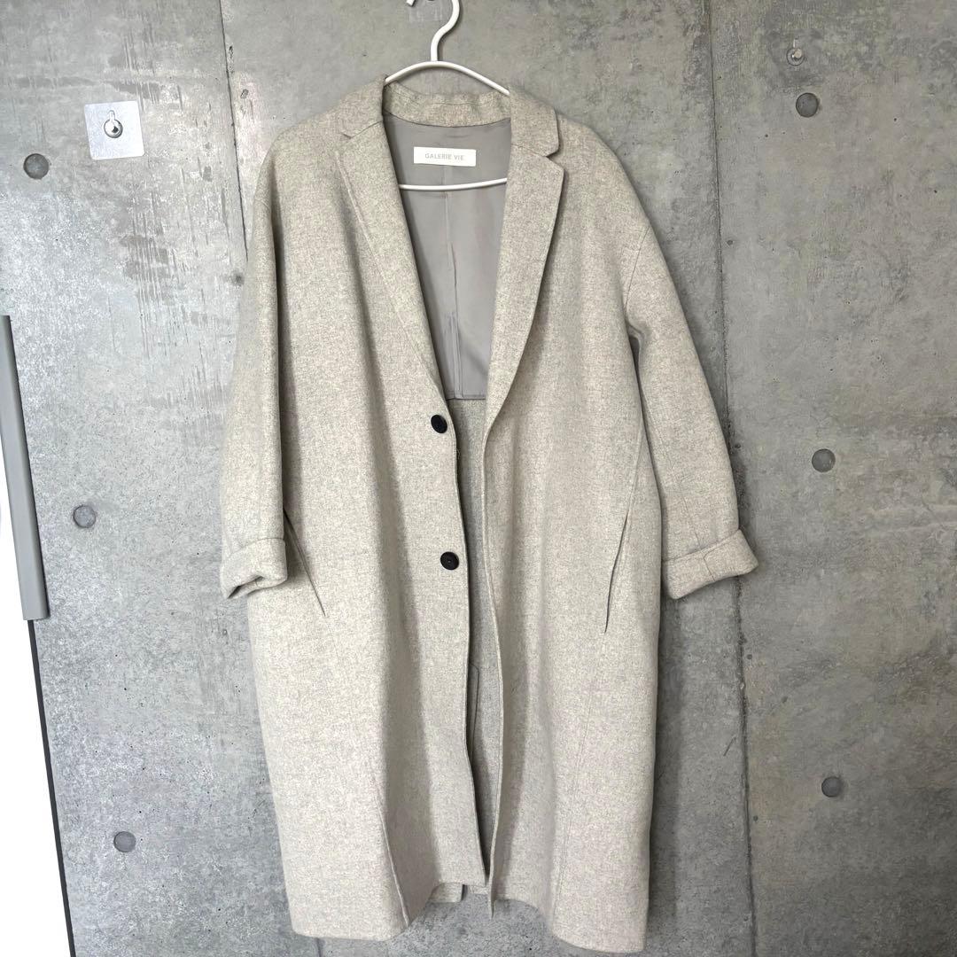 GALERIE VIE ライトメルトン チェスターコート 36 ライトグレー - メルカリ