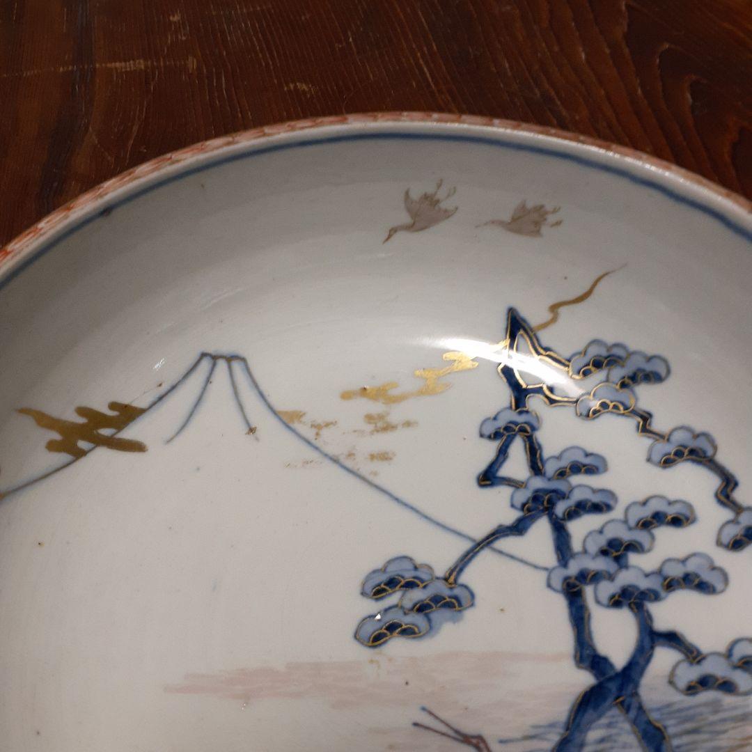 江戸時代金蘭出深皿2枚セット