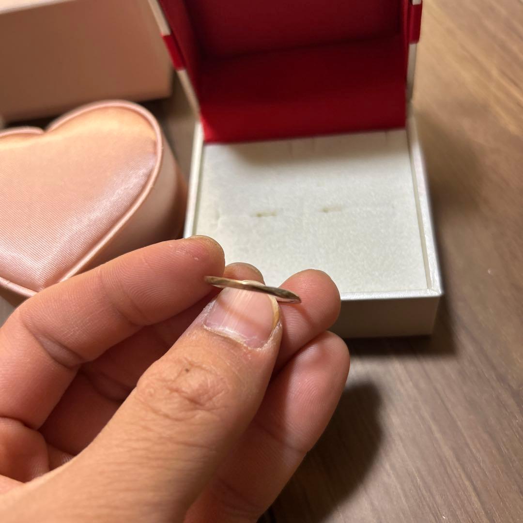 THE KISS ダイヤモンド0.03ct 指輪 ケース付き ハート型 箱あり