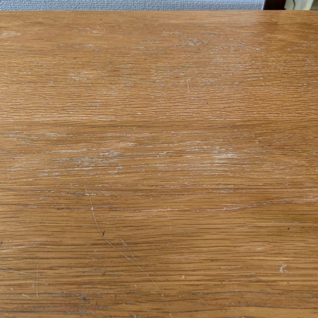 無印　無垢材ダイニングテーブルオーク材　140×80高さ72cm表面ウレタン塗装