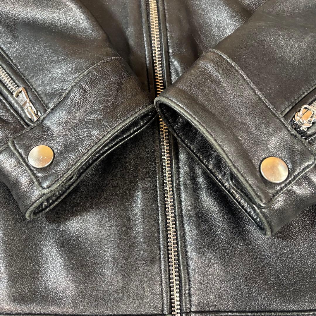 ✨美品✨ナノユニバース シングルライダースジャケット【L】羊革