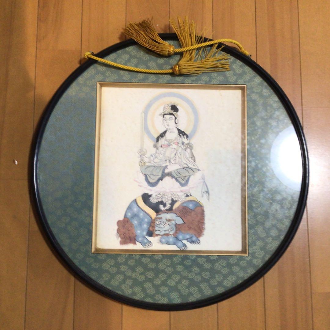 文殊菩薩の仏画 楽天市場】仏画色紙 文殊菩薩 送料無料 送料込み （※送料無料はメール