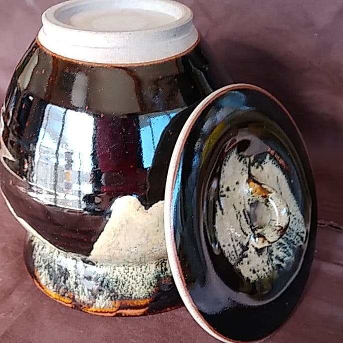 高取焼 阿漕窯 鉄釉 水指 骨董アンティーク - メルカリ