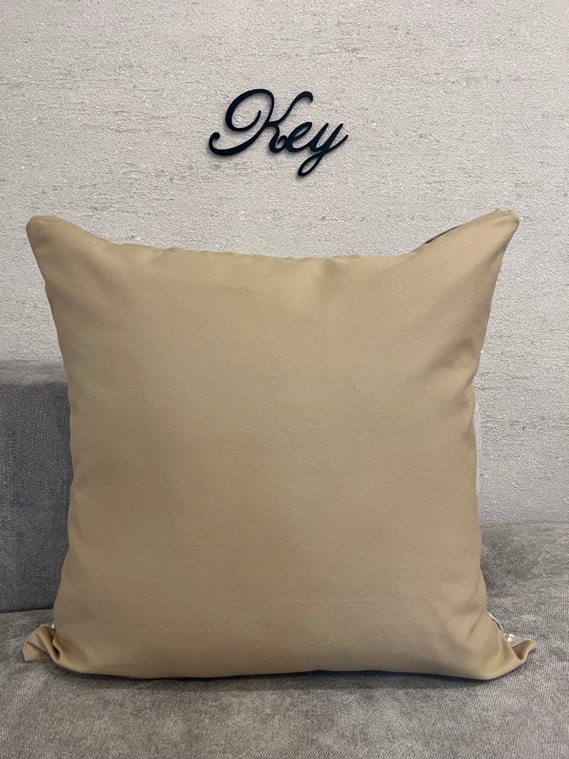 ミナペルホネン　ハンドメイドクッションカバー★タンバリン ベージュxホワイト