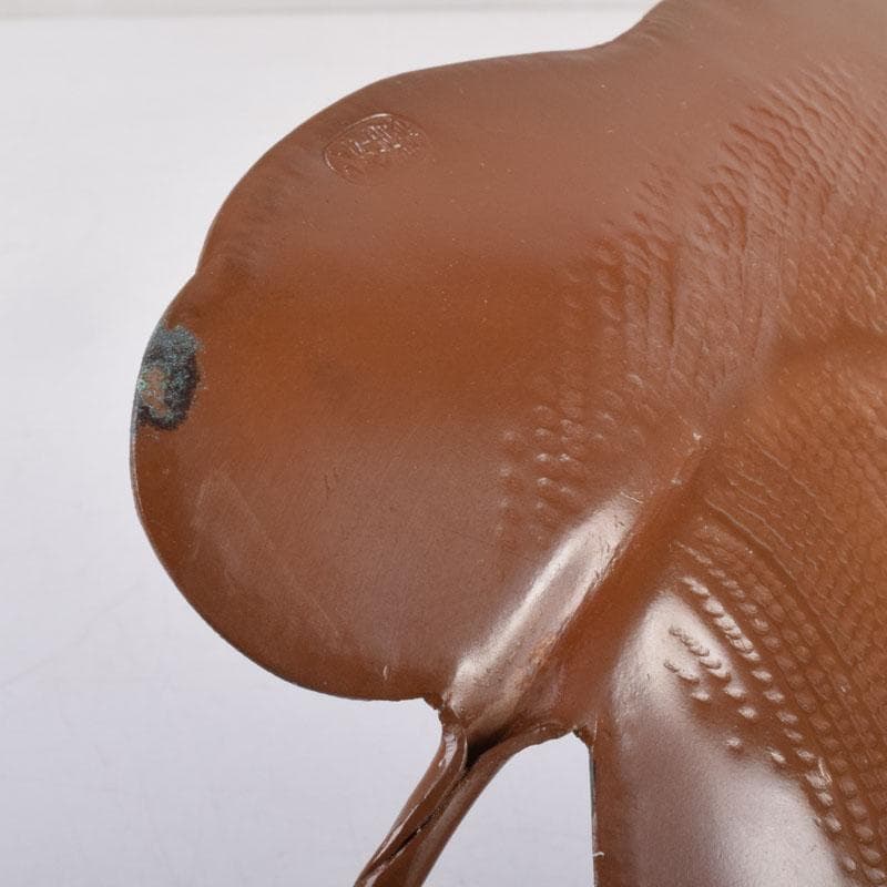 高岡銅器 西村義光作 鋳銅 葉形 盆 共箱 V 8542