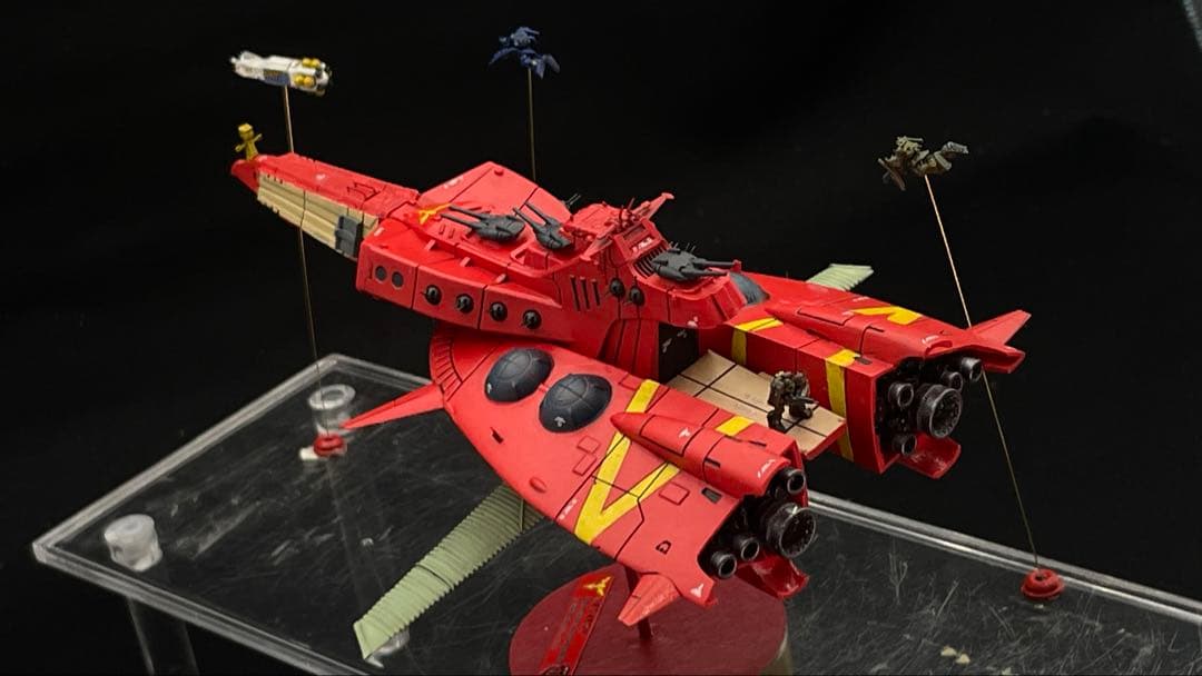 機動戦士ガンダム逆襲のシャア　ネオジオン　ムサカ5番艦　完成品 1/1700