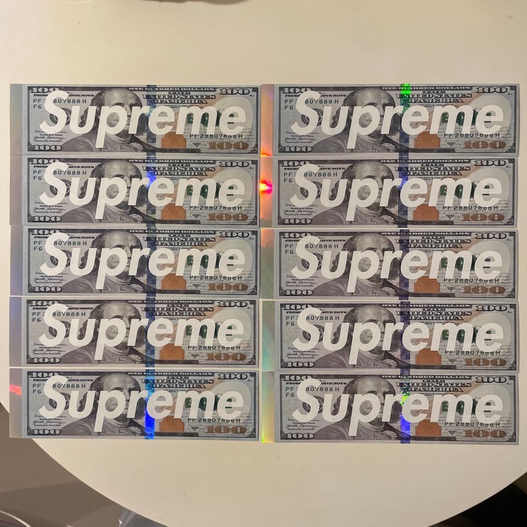 Supreme franklin box logo sticker 100ドル