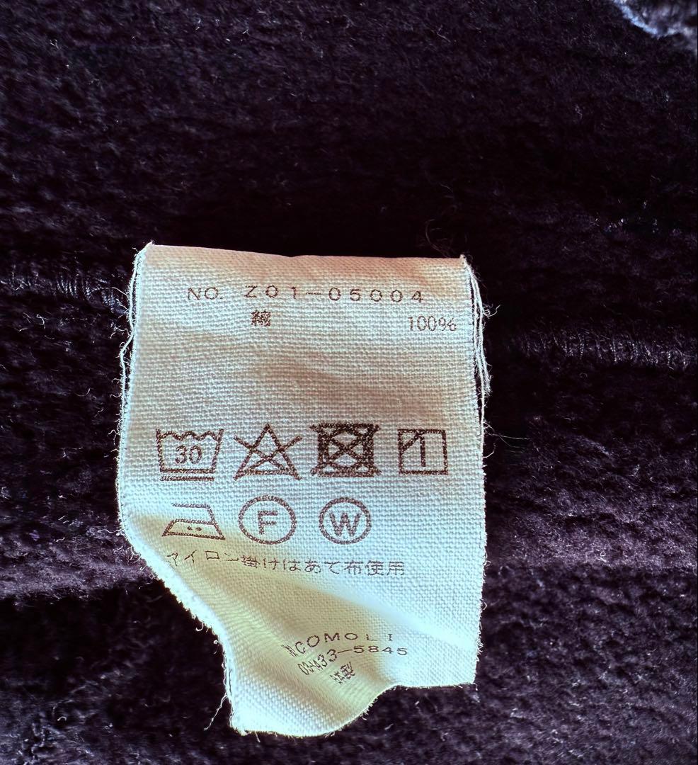 COMOLI コモリ コットン 裏毛 ジップパーカー