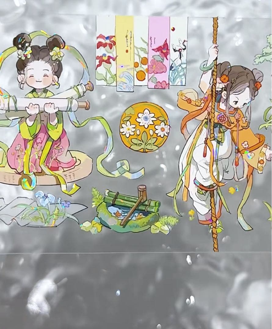 7434】海外マステ3/5/巻売り貝殻光マスキングテープ