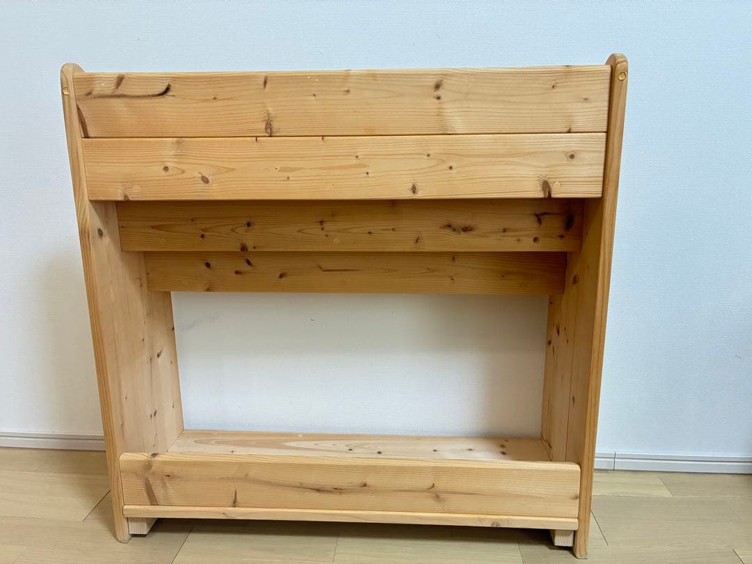 木製4段オープンシェルフ