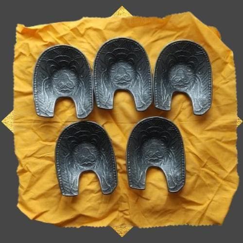 新品】24K The art of Chokin☆希少▷鬼瓦茶托 5客 年譜付