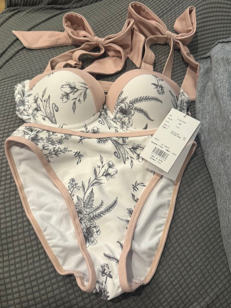 【新品】Darich ショルダーリボンコルセットビキニ PNK FREESize