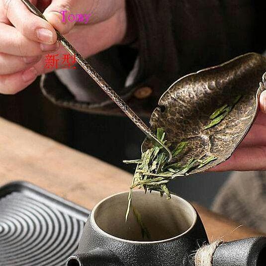 銅製 茶杓＋茶杓置き＋茶則(ちゃそく) 茶道具3点セットZX - メルカリ