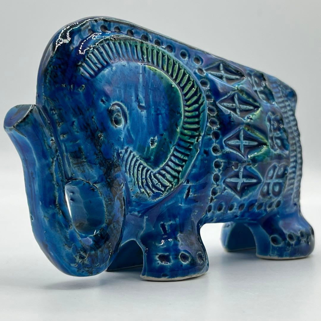 Bitossi Flavia リミニブルー 象の置物 イタリア - 工芸品オンライン 通販