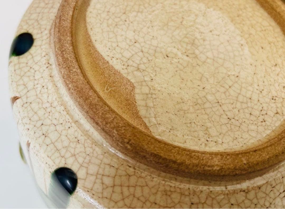 加藤六兵衛作☆皆具 織部 水指 蓋置 建水 柄杓立