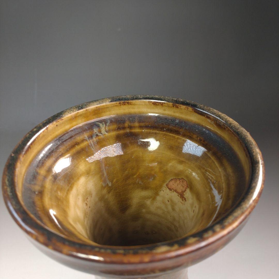 イ233 花瓶『亀井味楽造』『高取焼　御花瓶　花生　共箱』花器　茶道具