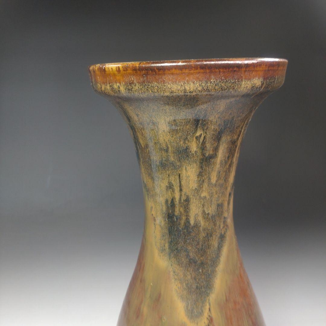 イ233 花瓶『亀井味楽造』『高取焼　御花瓶　花生　共箱』花器　茶道具