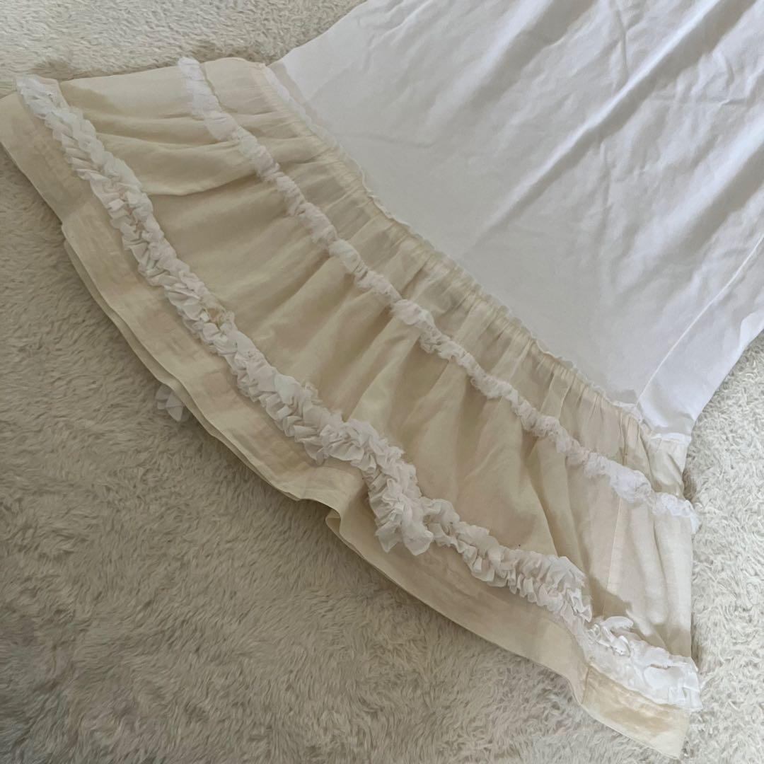 COMME des GARCONS AD1999 コットン 膝丈 スカート 白