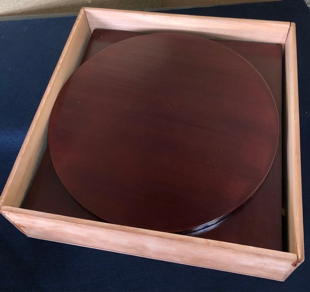 《R》茶道具 溜塗 三友棚 組立式 塗師 川瀬表完作 共箱　260114き3