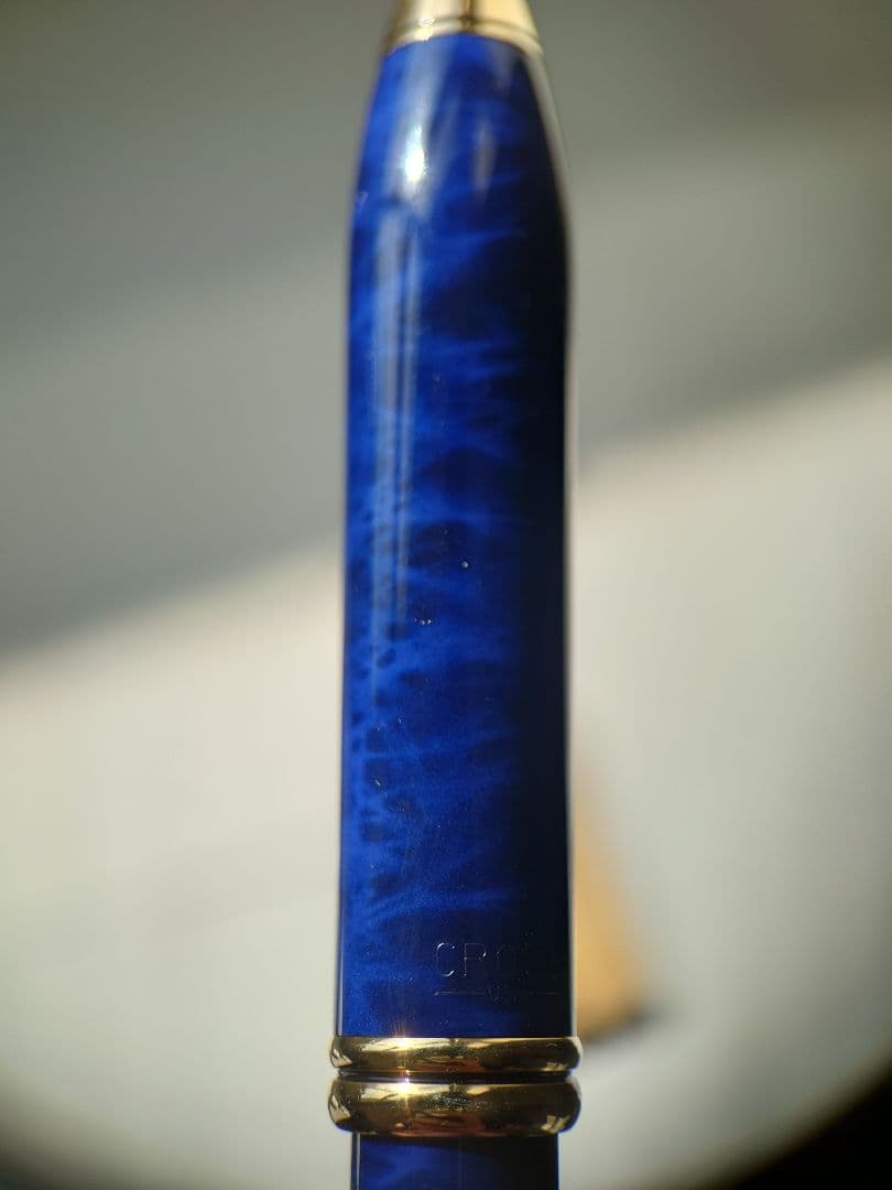 万年筆 クロス タウンゼント ブルーマーブル ペン先 14K XF 嵌合式